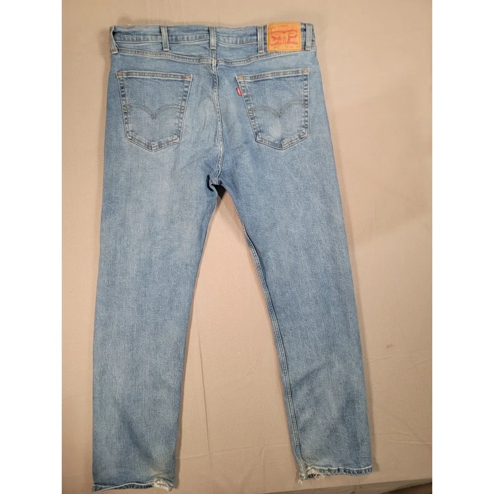 Levi's 505 Regular Fit Men's Jeans W38 L32 Light Wash Denim Straight Leg